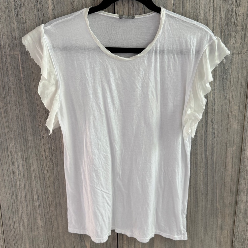Aquarius Cocktail Silk trimmed ruffle shirt